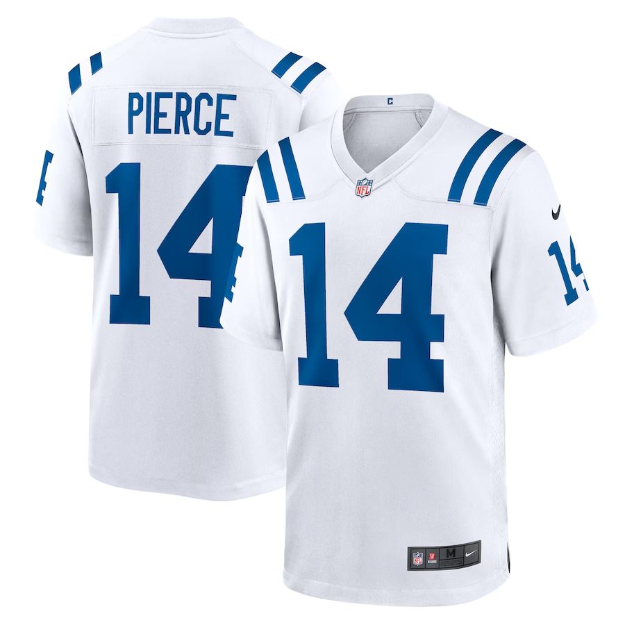 Men Indianapolis Colts 14 Alec Pierce Nike White Away Game Player NFL Jersey